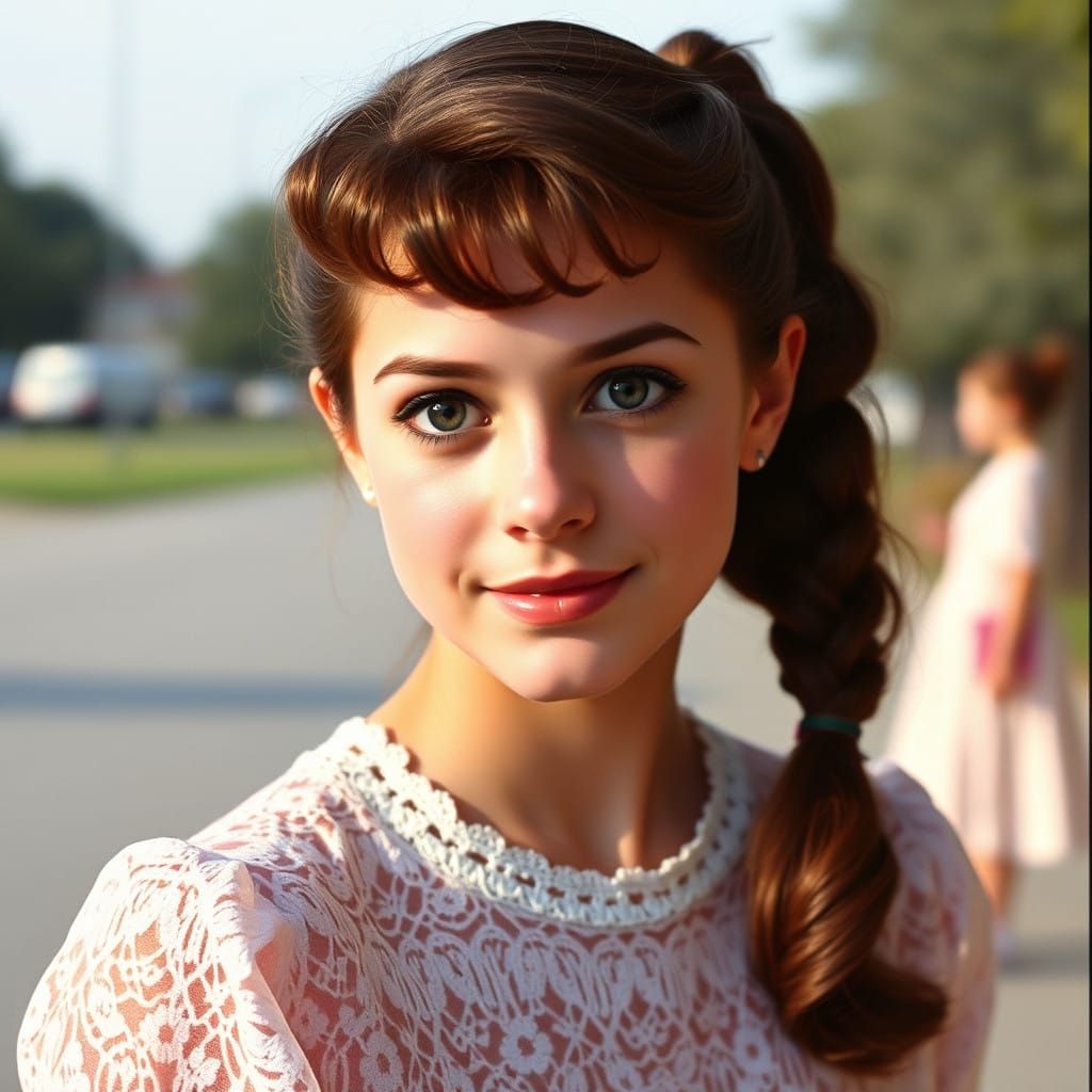 Seductive 50s Siren in Chantilly Lace Gown