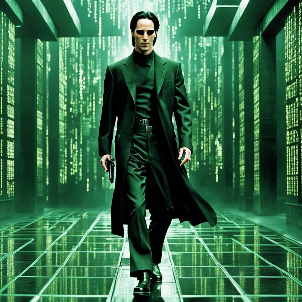 Neo from The Matrix: A Digital Portrait