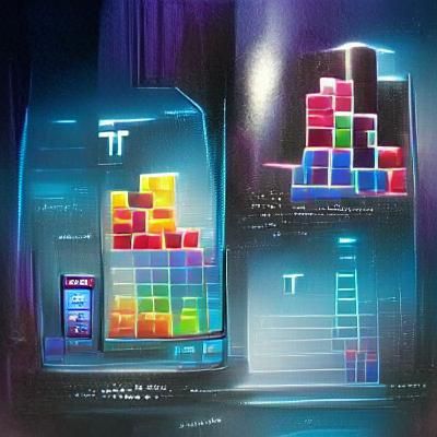 Modern Minimalist Tetris Concept Art
