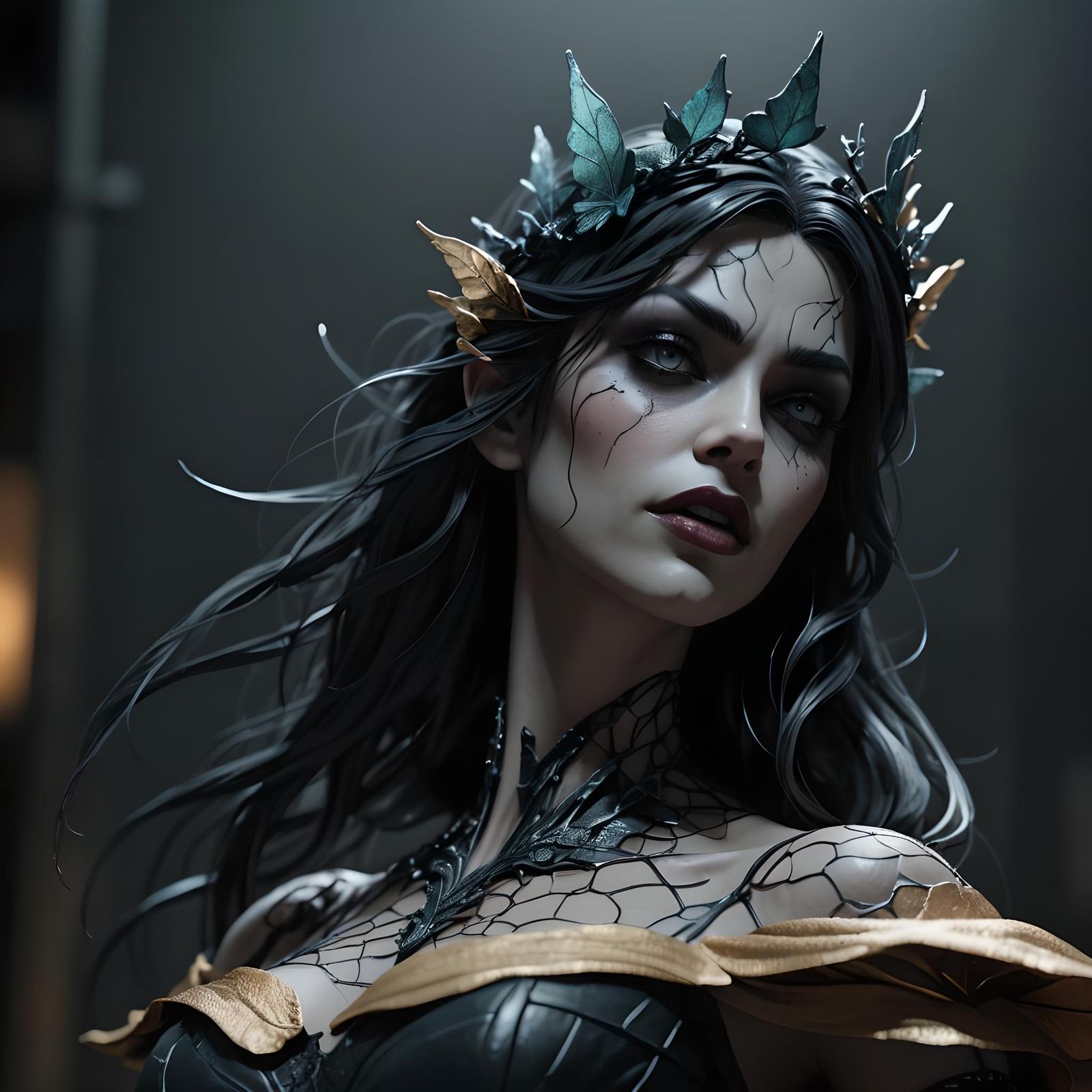 Femme Fatale Fairy in Graphic Novel Style