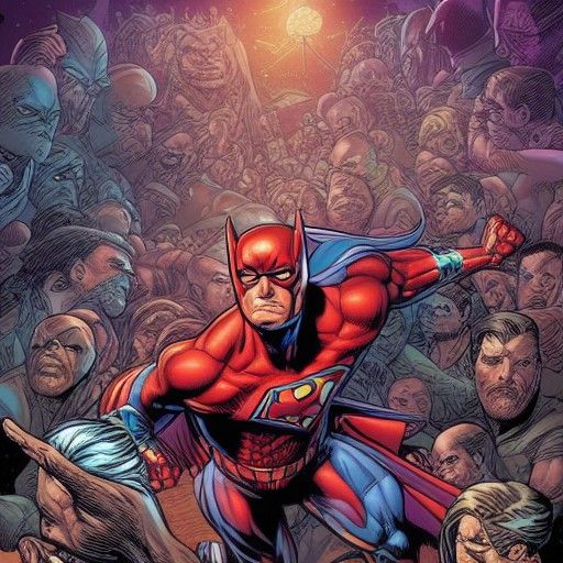 Dynamic Superhero Comic Book Art