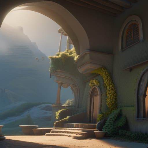 Fantastical Tuscan Villa Concept Art