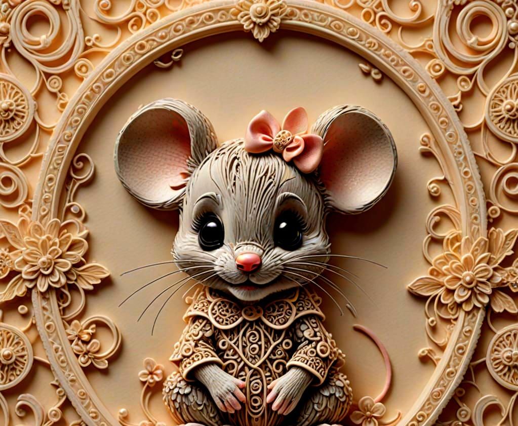 Delicate Mini Mouse in Intricate Detail