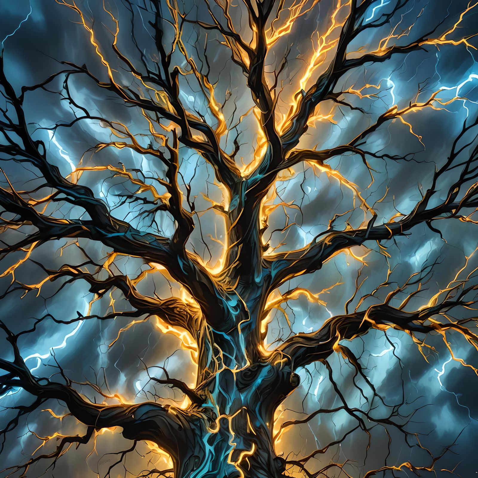 Lightning Tree: A Digital Art Creation