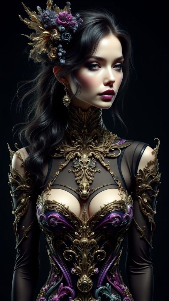 Gothic Fashion Meets High-Vis with Fibonacci Necklace