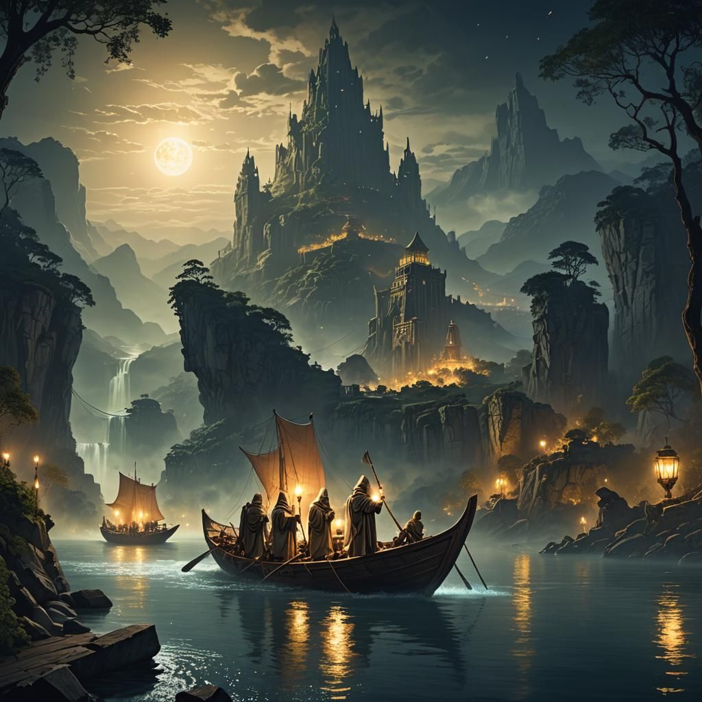 Majestic Colossus of Rhodes at Night