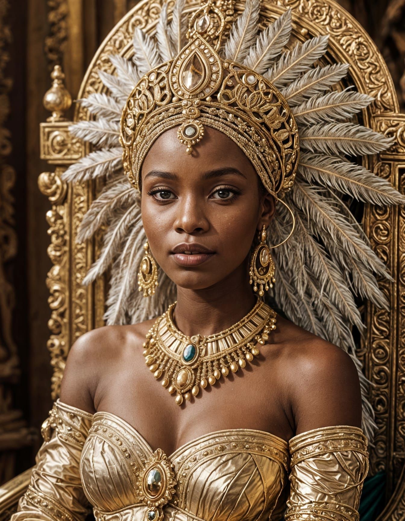 Elegant Portrait of an African Princess