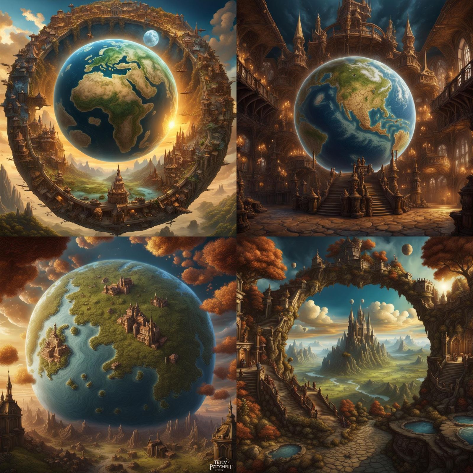 Fantastical Discworld Earth Concept Art in 8k