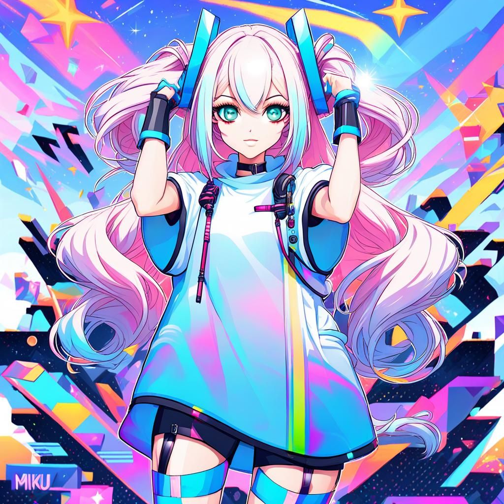 Stylized Anime Character in Light Hot Style