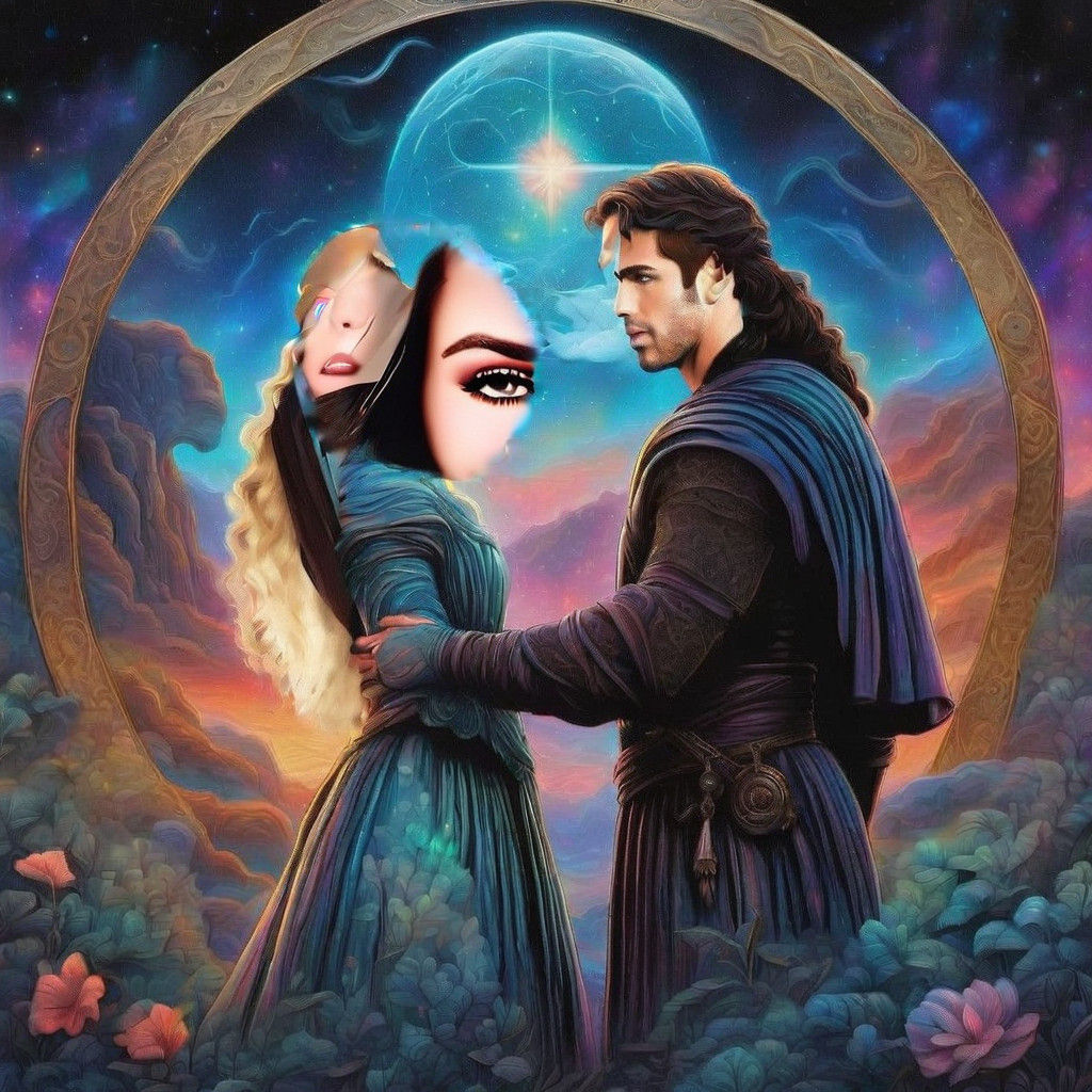 Princess Bride: Holographic Cosmic Illustration