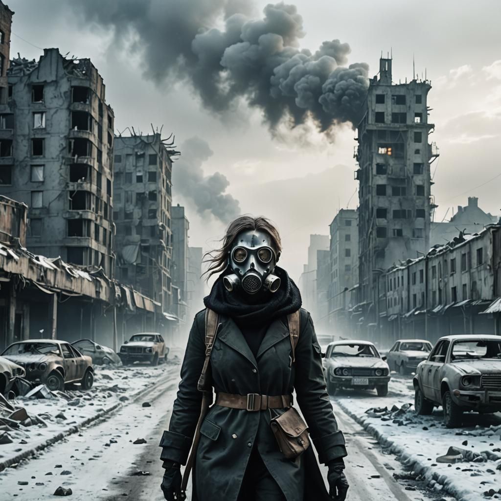 Post-Apocalyptic Future Cityscape in a Santiago Caruso-Inspi...