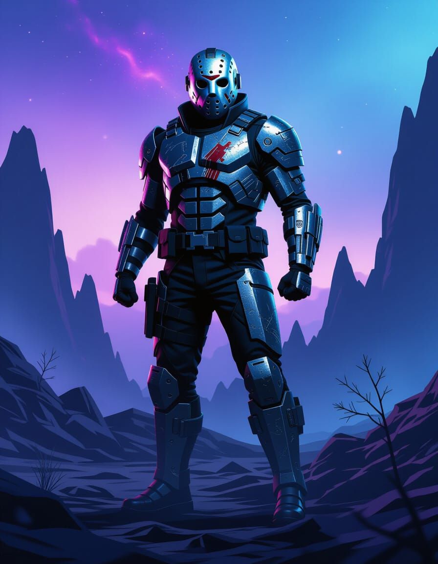 Cybernetic Uber Jason on Alien Planet