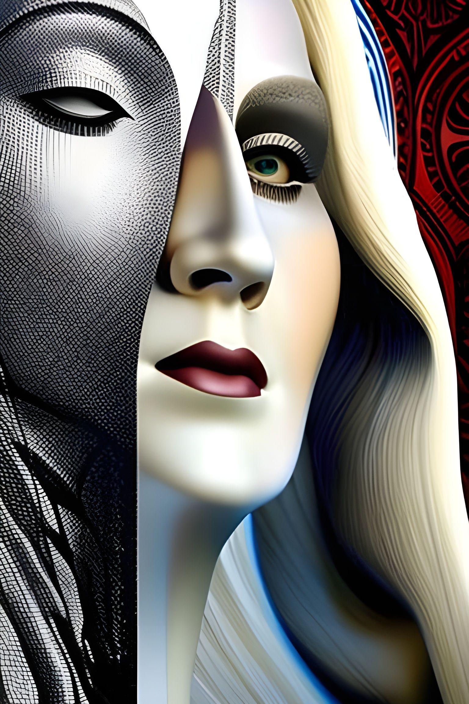 Galadriel: Light and Shadow Portrait in Photorealistic Style