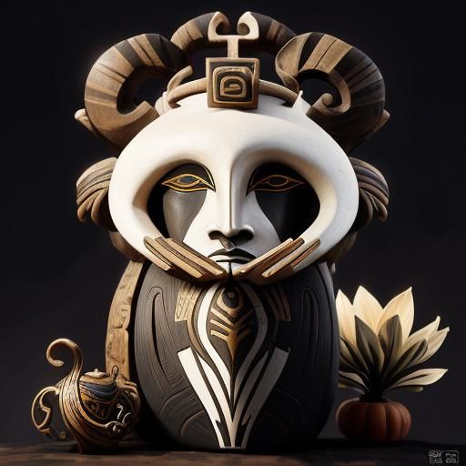 Art Nouveau Painting of a Grieving Woman