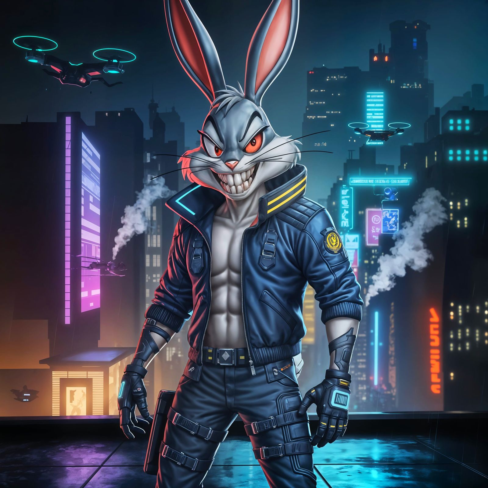Bugs Bunny Cyberpunk