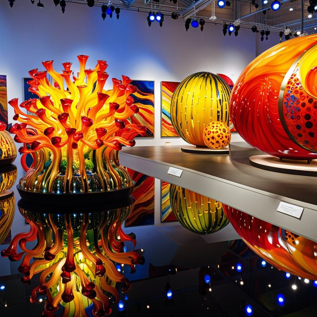 Museum Displaying Beautiful Glass Art