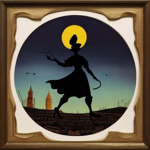 Mouse and Cheese Silhouette Art