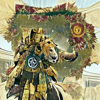 Majestic King in Golden Armor