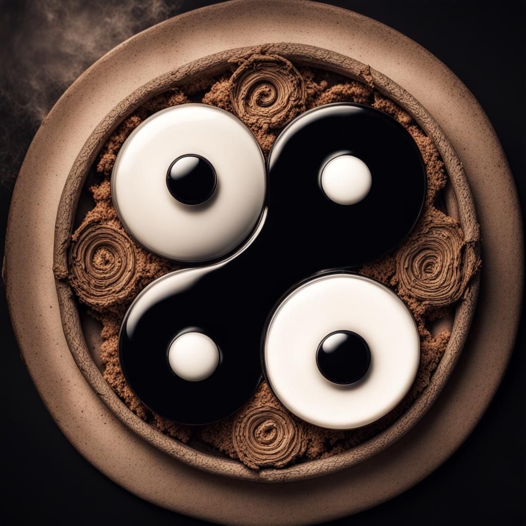 Yin and Yang with Natural Elements in HDR