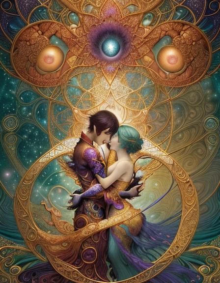 Embracing the Universe: Fairytale Art in Rich Colors