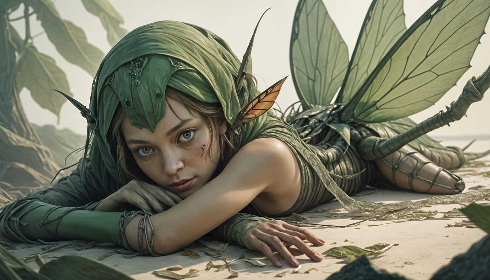 Intriguing Female Mantis in Stunning Detail