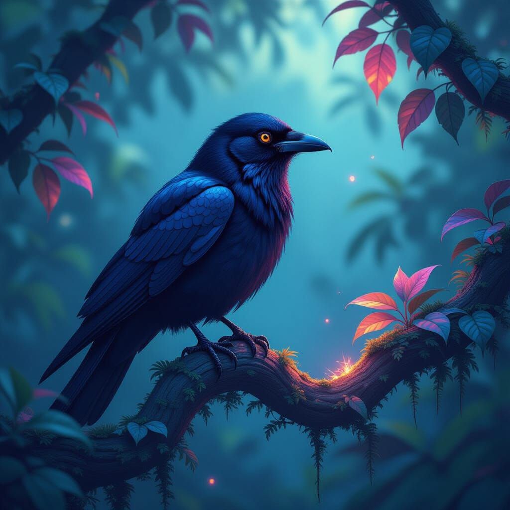 Edgar Allen Crow on Mystical Branch
