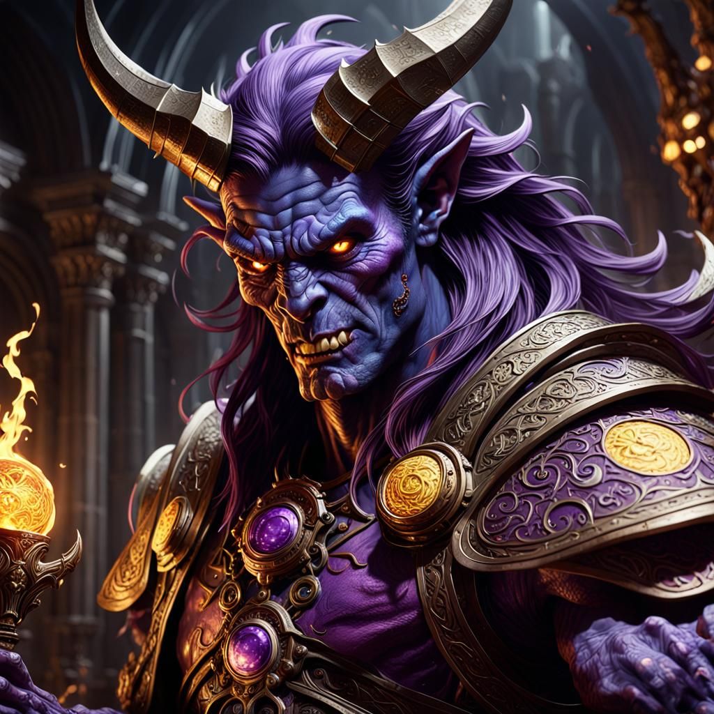 Hyperdetailed Demon in Dark Fantasy Concept Art