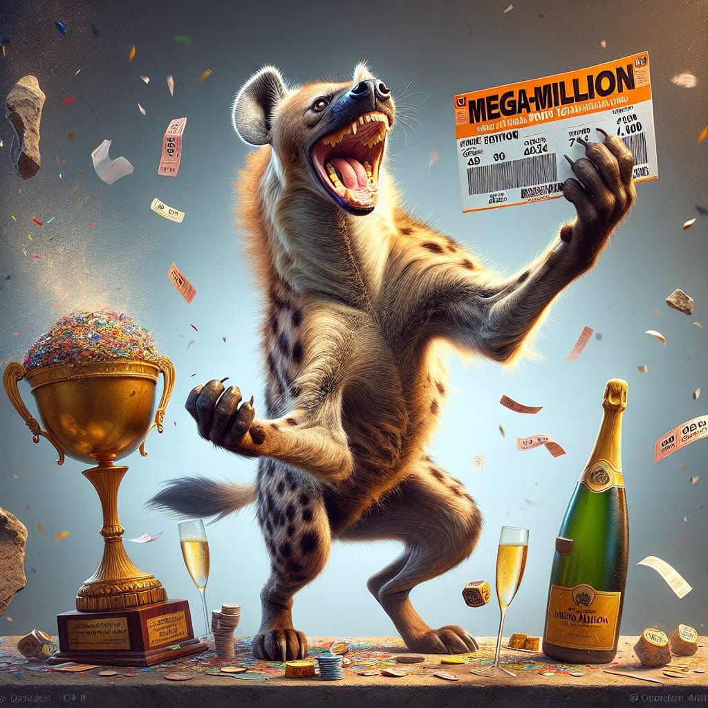 Hyena's Hilarious Lottery Win Celebration