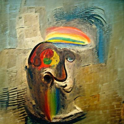 Head Exploding with Rainbow: Cubist Style