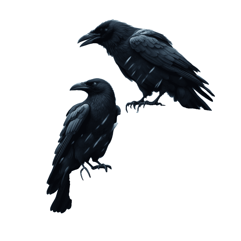 Ravens on Wall: Norse Mythology in Digital Painting