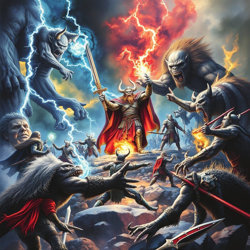 Battle of Bravellir: Norse Gods vs Trolls, Alcohol Ink