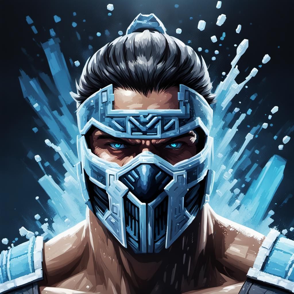 Hyperrealistic Pixel Art Sub Zero Concept