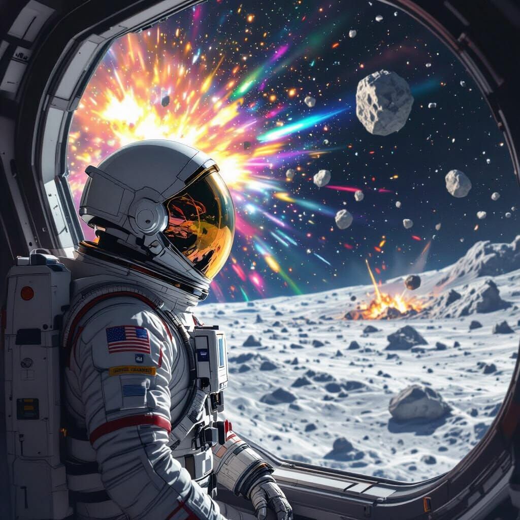 Astronaut Witnesses Asteroid Impact on Moon