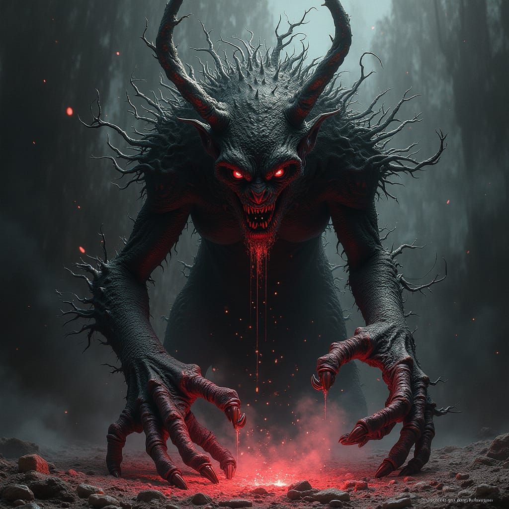 Abstract Creature of Potions and Poisons in Fractal Art