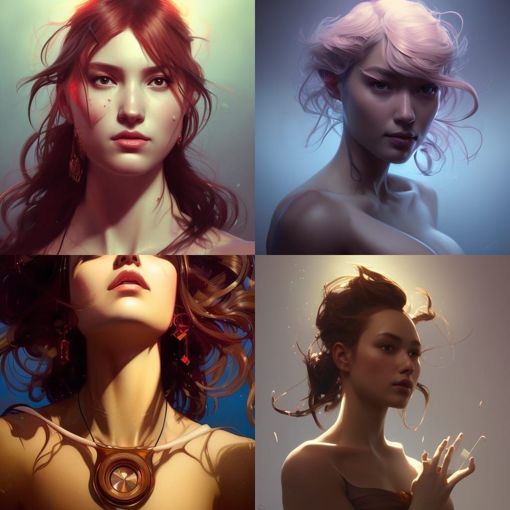 Dynamic Dancer Portrait in Hyperdetailed Style