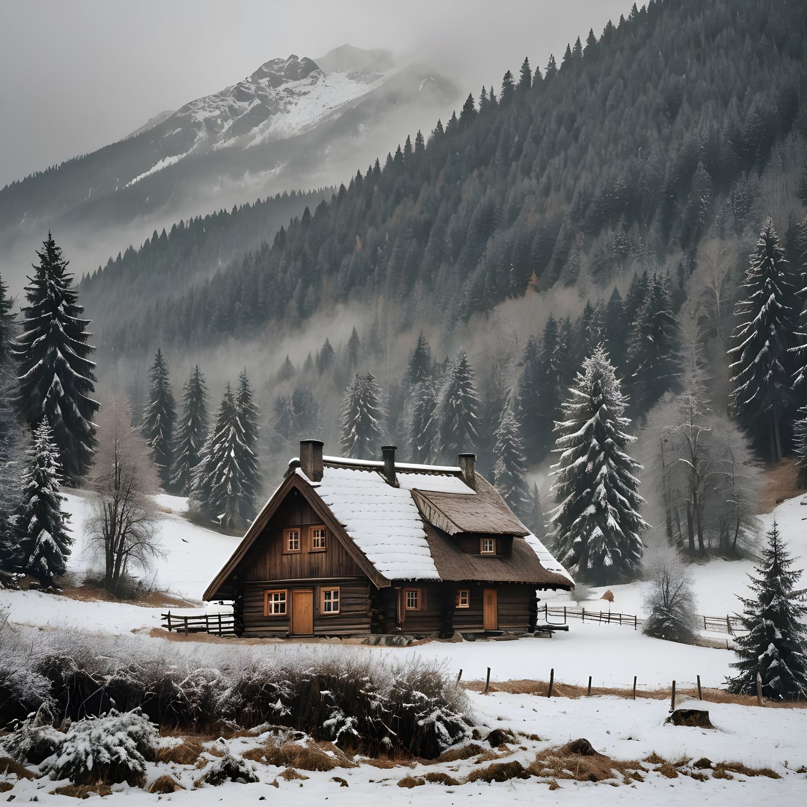 Wooden Cottage in Tatra Mountains, Poland