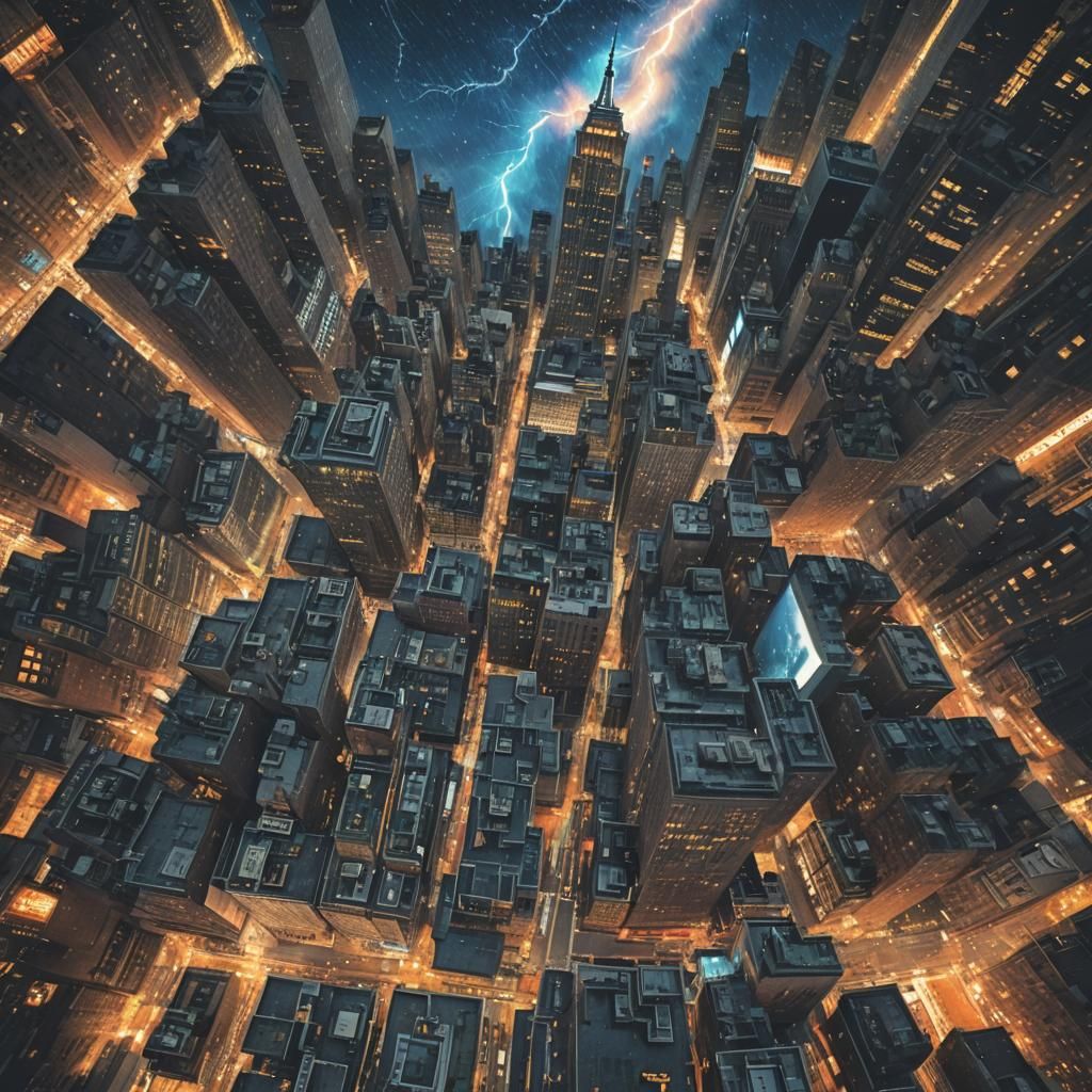 Starry Night Style New York Dreamscape