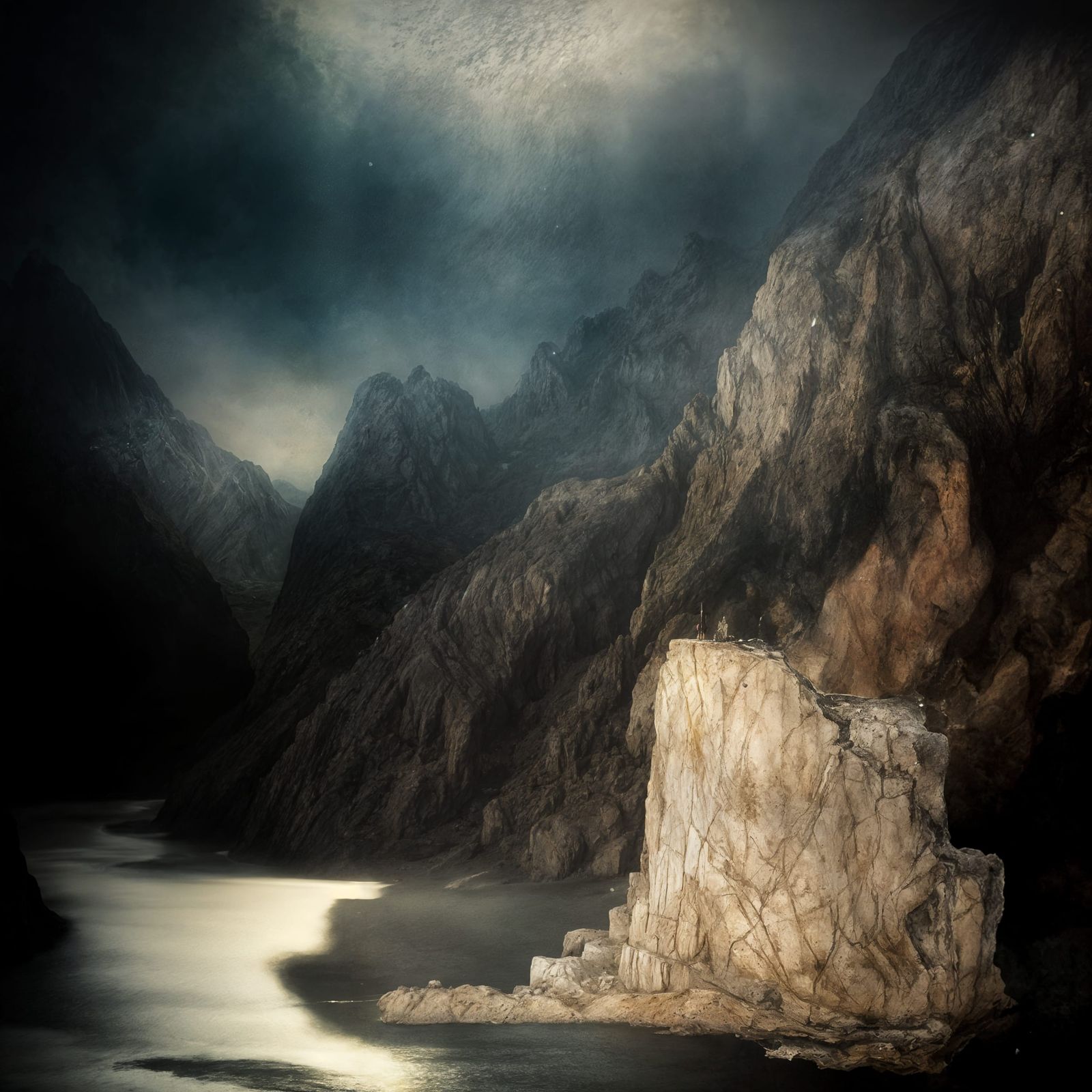 Golden Detailed Matte Painting in Ultrarealism Style