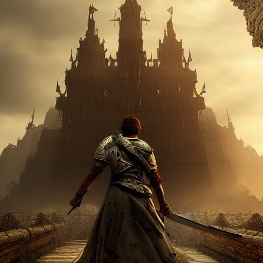 Epic Sword in Dramatic Digital Matte Painting