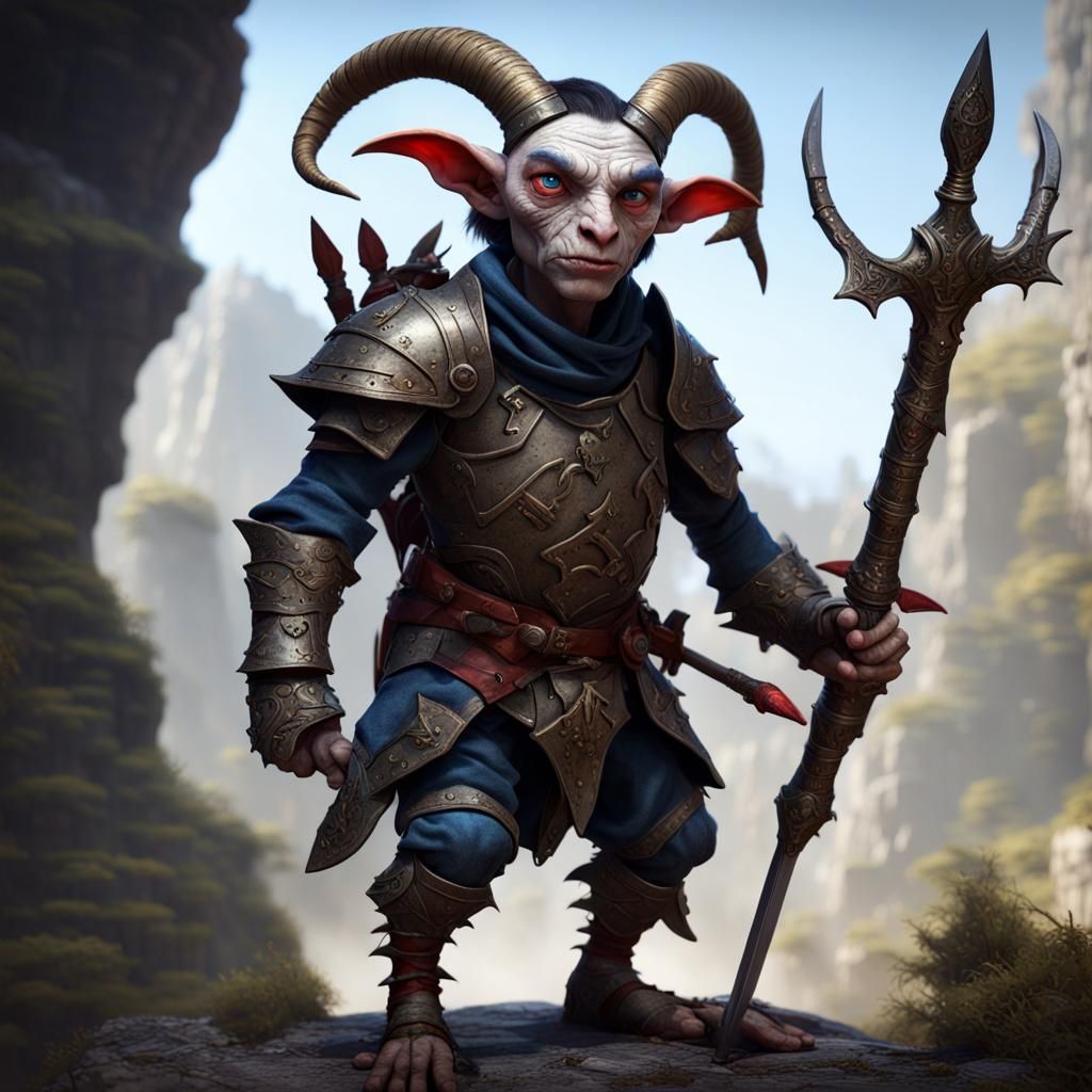 Fantasy Goblin-Goat Ranger Concept Art
