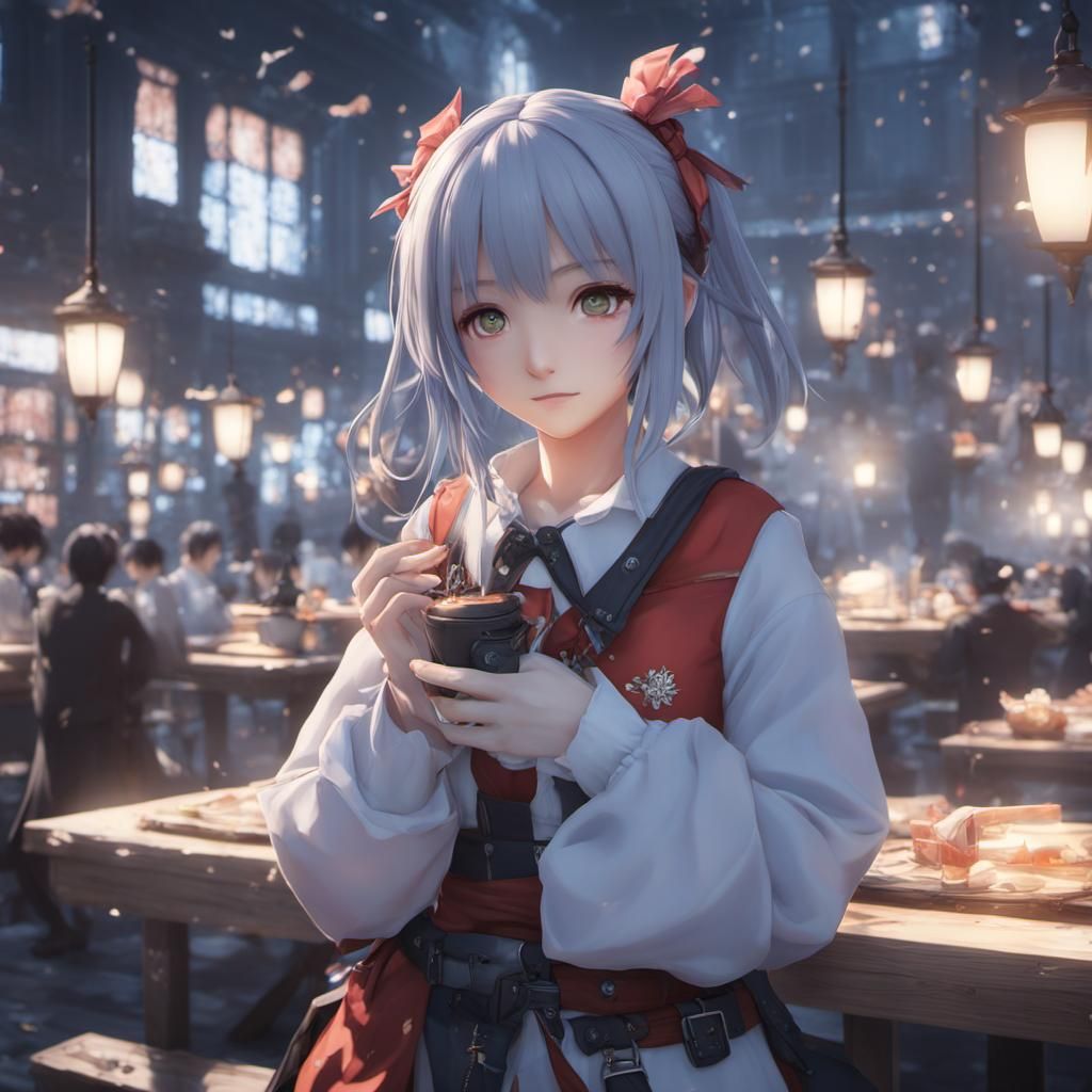 Anime Girl Portrait in Detailed 3D Art Style