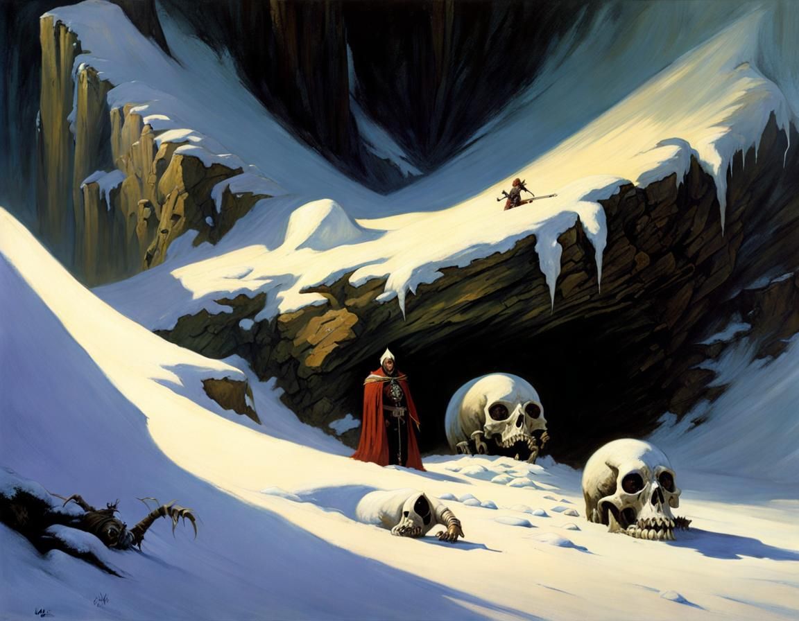 Dark Fantasy Cave with Bones in UHD