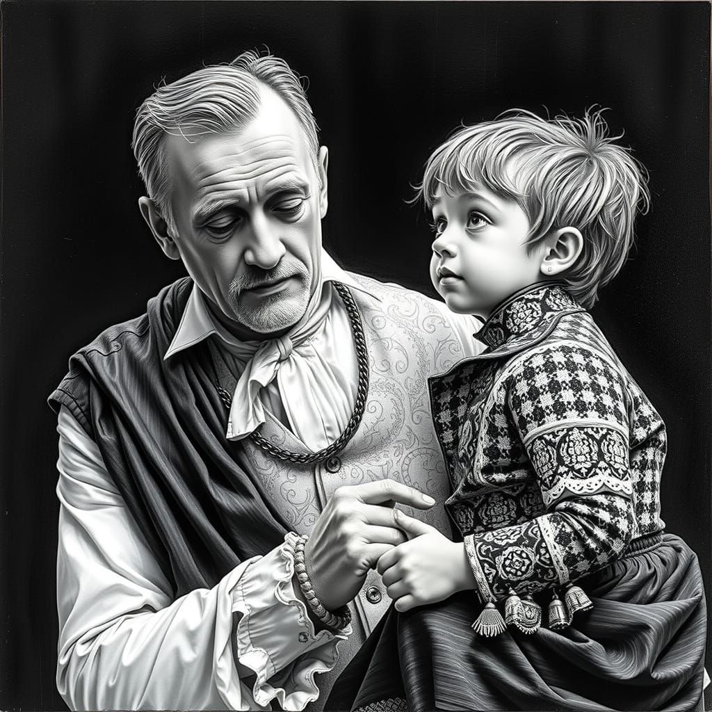 Father and Son in Classical Elegance