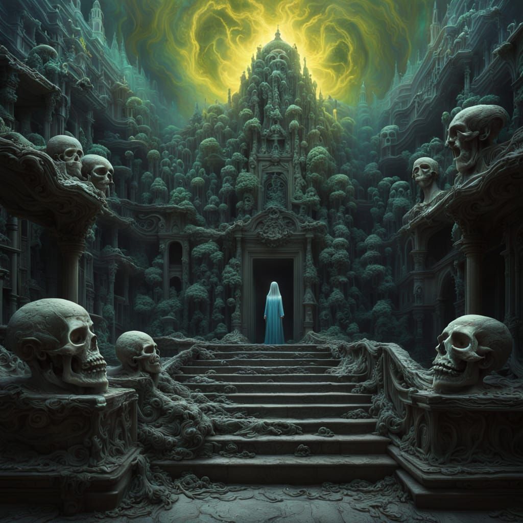 Ethereal Maiden in a Psychedelic Dreamscape