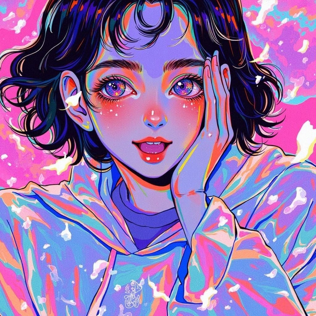 Surreal Pixel Art Portrait in Cinematic Style