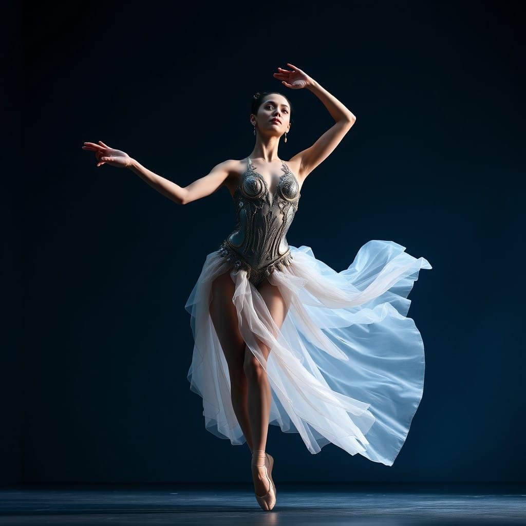 Futuristic Portuguese Ballerina in Jean Paul Gaultier Inspir...