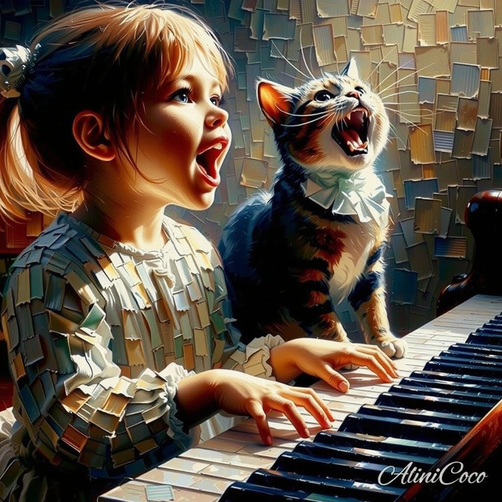 People Singing Together: An AI-Generated Image