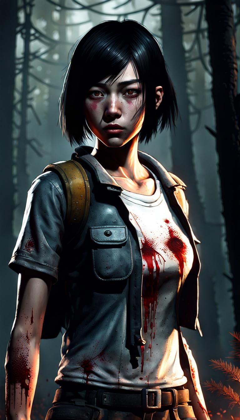 Feng Min stares down her stalker.