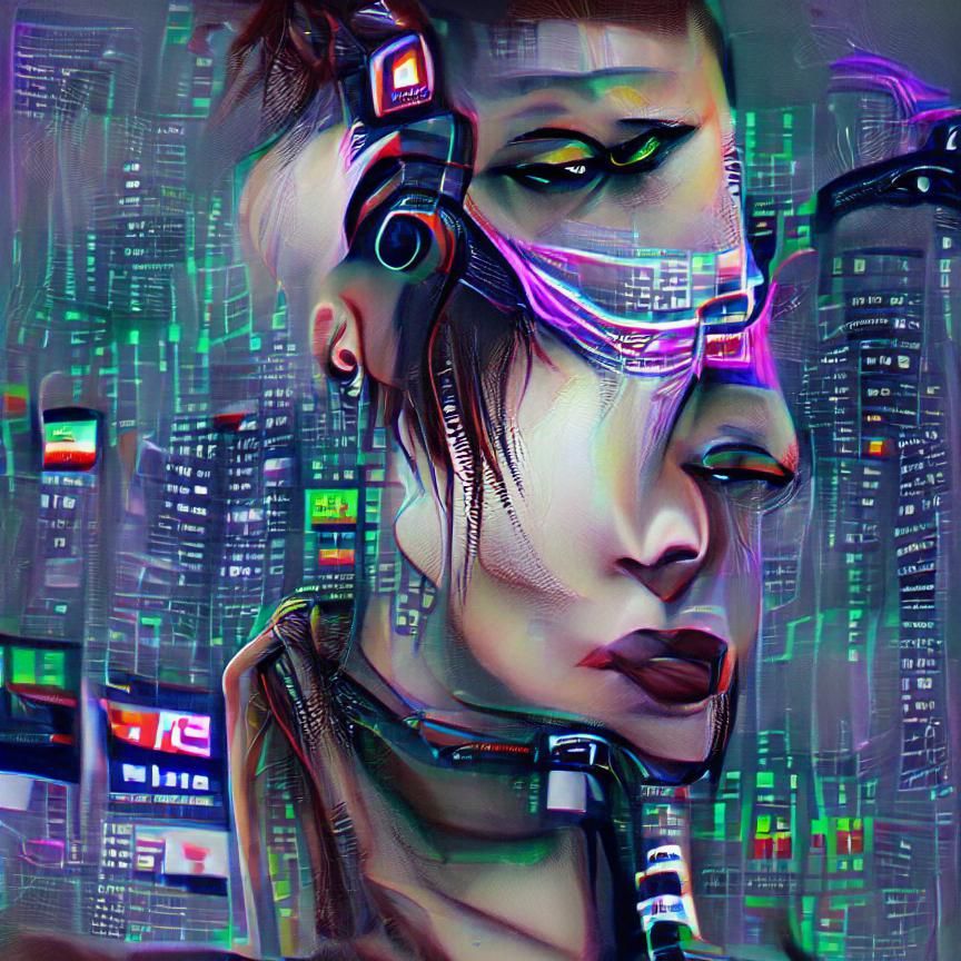 Cyberpunk Woman Portrait