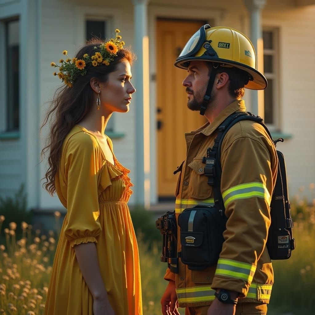 Clarisse and Firefighter: Fahrenheit 451 Scene